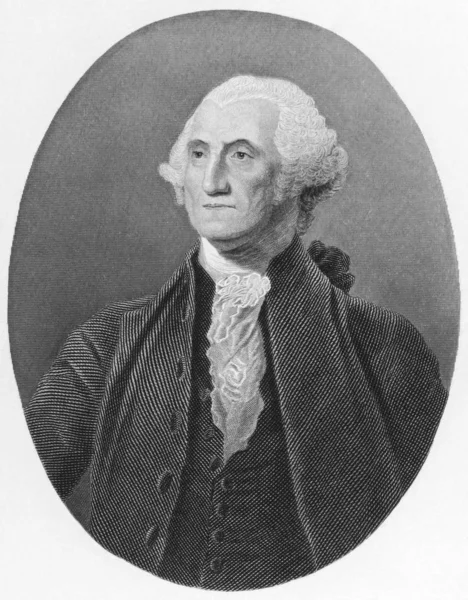 George Washington 1731 1799 Gravure Uit Jaren 1800 Eerste President — Stockfoto