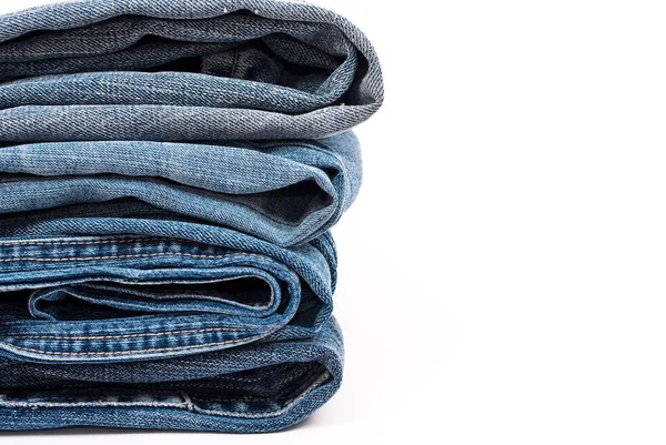 Stack Blue Jeans — Stock Photo, Image