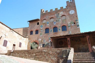 The medieval burg of Certaldo Alto, near Florence, is a beautiful example of the medieval italian architecure clipart