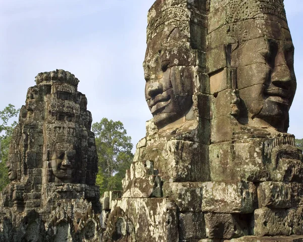 Templo Bayon Perto Angkor Wat Camboja Sudeste Asiático — Fotografia de Stock