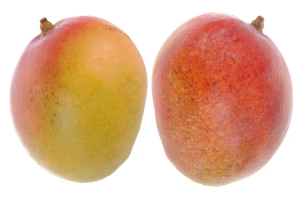 Delizioso Mango Maturo Isolato Sfondo Bianco — Foto Stock