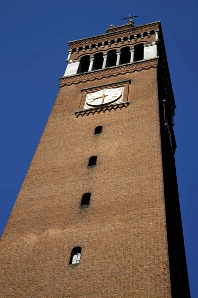 Arsago Seprio Velho Abstrato Itália Parede Torre Igreja Sino Dia — Fotografia de Stock