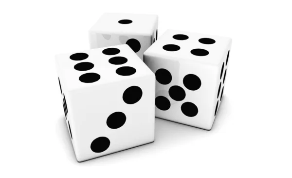 Dice Gambling Isolated White Background — Stock Photo, Image