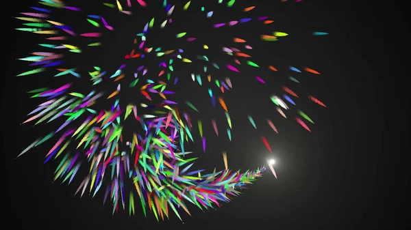 Dancing Fireworks Particles Light Streak Looping Motion 4K resolution Ultra-HD.