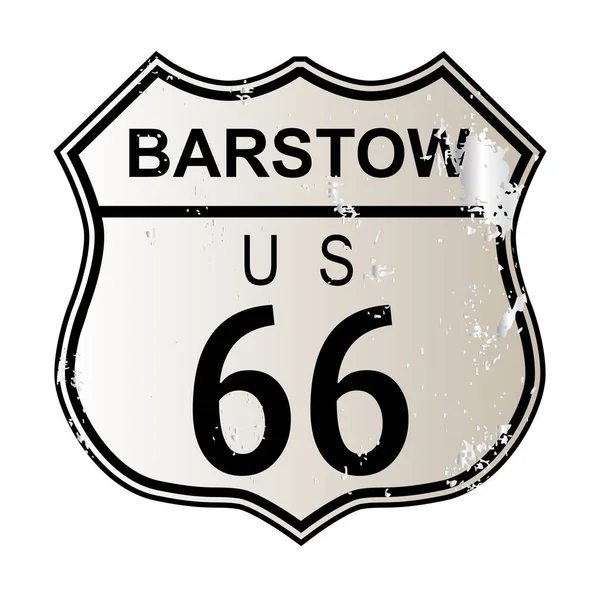 Barstow Route Traffic Sign White Background Legend Route — Stock Photo, Image