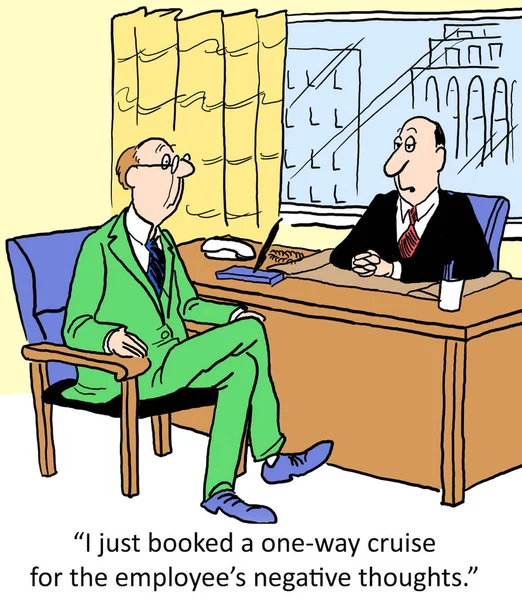 Just Booked One Way Cruise Employee Negative Thoughts — Stock Photo, Image