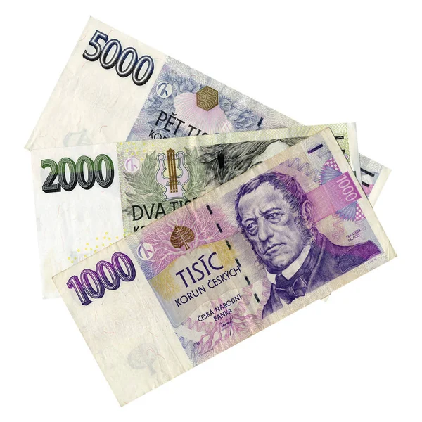 Czech Banknotes Money European Currency — Stock Photo, Image