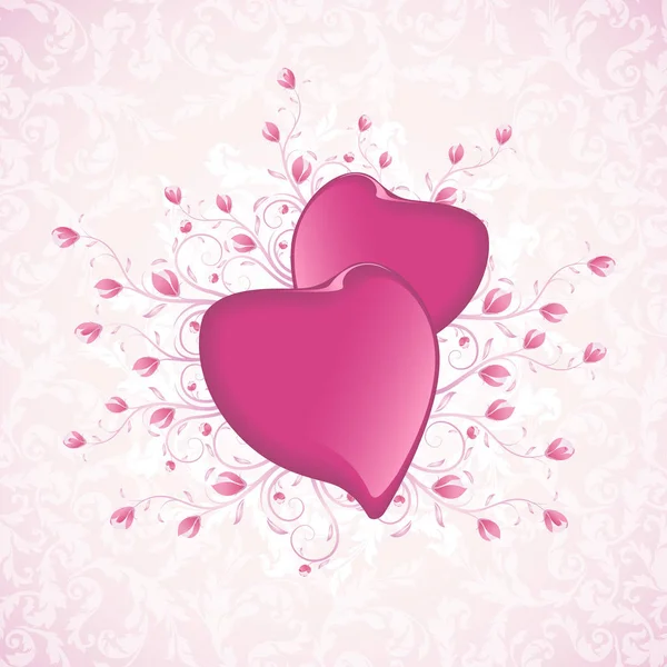 Happy Valentine Day Floral Background Pink Color — стоковое фото