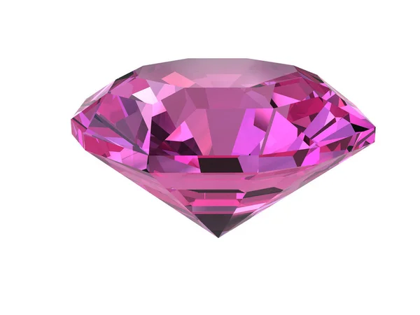 Dark Pink Gemstone Isolated White High Resolution Image — Stock Photo, Image