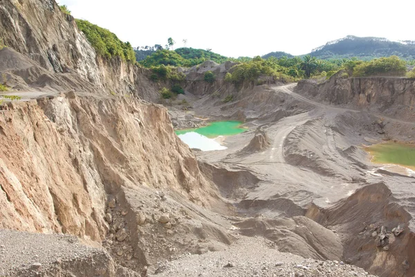 Lago Azul Cráter Industrial Minero — Foto de Stock