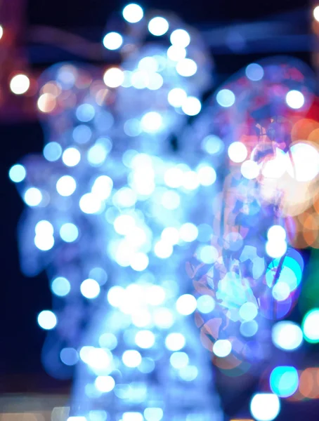 Iluminação Flares Anjo Tempo Natal — Fotografia de Stock