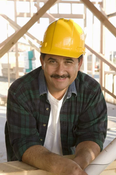 Male Architect Construction Site — Stock Photo, Image