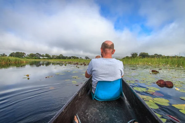 Viaggio Mokoro Nel Delta Dell Okavango Botswana — Foto Stock