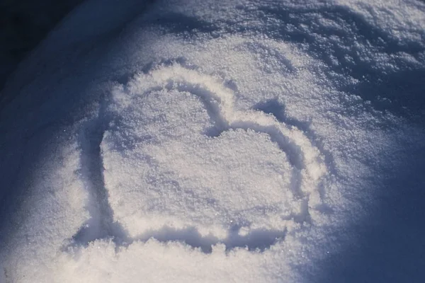 Серце Взимку Снігу Польща — стокове фото