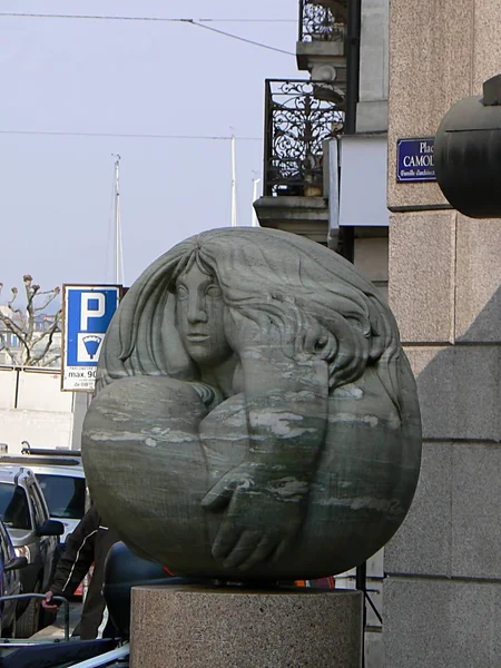 Suclpture Geneva Närbild — Stockfoto