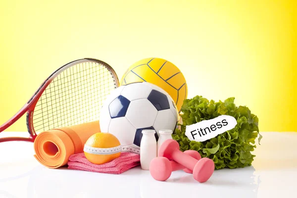 sports equipment and healthy living concept