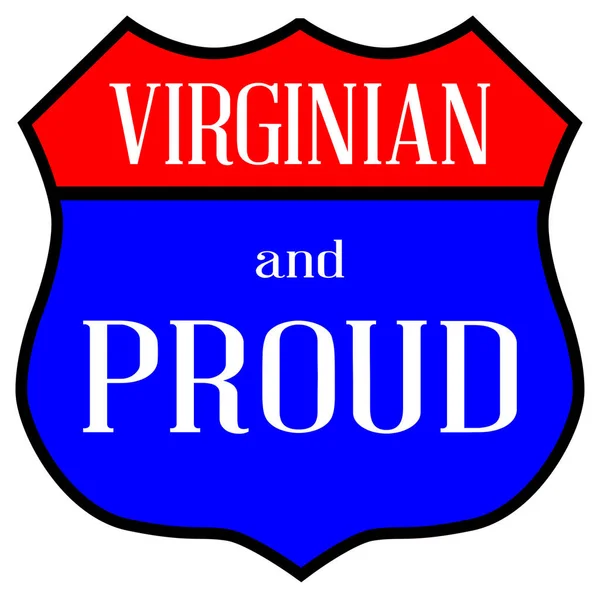 Route Style Traffic Sign Legend Virginian Proud — Stock Photo, Image