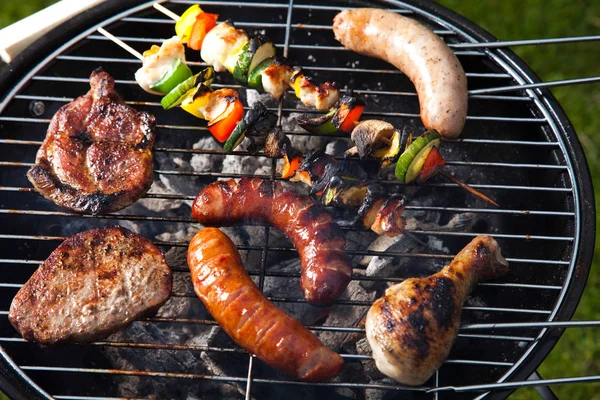 Grillen Einem Heißen Sommerabend Grillen — Stockfoto