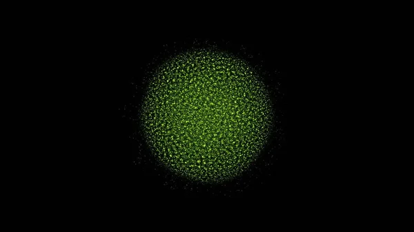 抽象的な背景 Wih 粒子球 黒の背景 — ストック写真