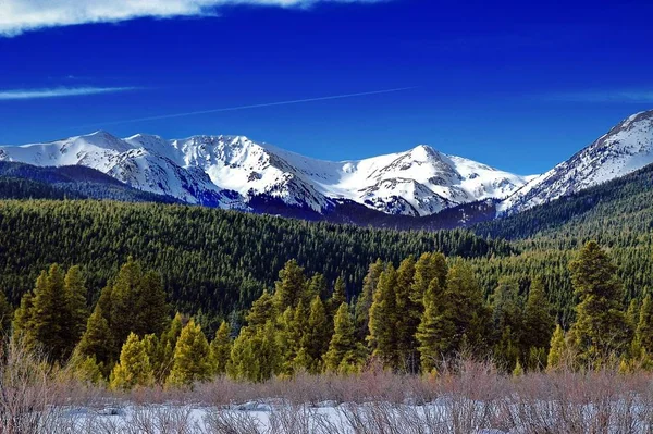 Колорадо Скалистые Горы Национальном Парке Роки Маунтин Снегом — стоковое фото