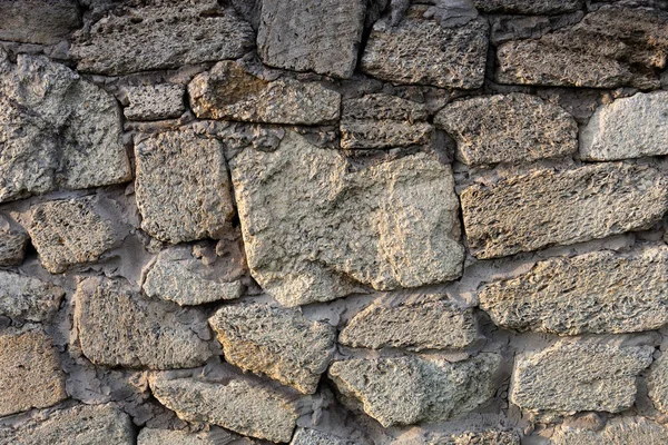 Alvenaria Coquina Rocha Sedimentar Composta Por Conchas Quebradas Tijolos — Fotografia de Stock