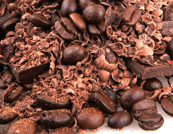 Кофе Шоколад Выстрел Крупным Планом — стоковое фото