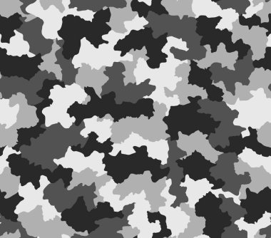 Polar B&W camouflage pattern seamlessly tileable clipart