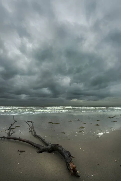 Καταιγίδα Στην Παραλία Χειμώνα — Φωτογραφία Αρχείου