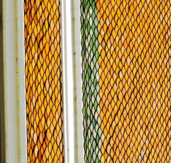 Bangkok Templo Tailândia Abstrato Cruz Cores Telhado Wat Palácios Ásia — Fotografia de Stock