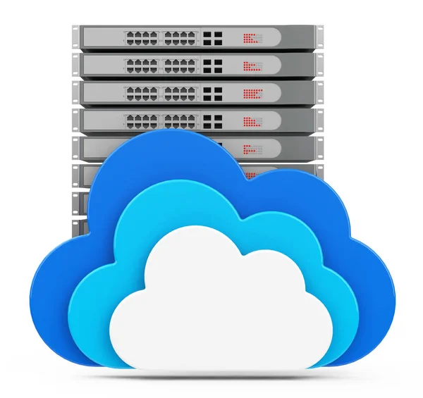 Generiertes Bild Eines Cloud Servers — Stockfoto