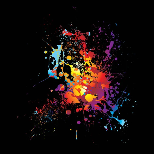 Tinta Arco Iris Splat Con Colores Brillantes Abstractos Con Fondo — Foto de Stock