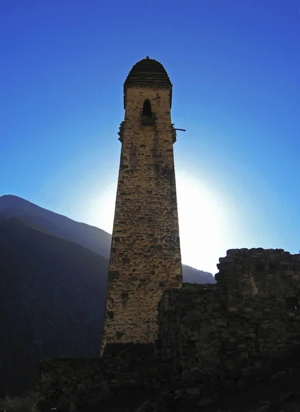 Πύργους Της Ινγκουσετία Αρχαία Αρχιτεκτονική Και Ερείπια — Φωτογραφία Αρχείου