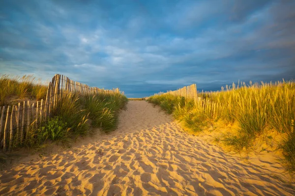 Einem Sandstrand Department Morbihan Der Bretagne — Stockfoto