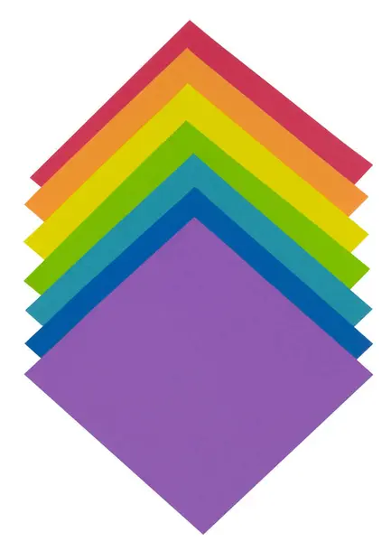 Multicolor Papier Pleinen Een Witte Achtergrond — Stockfoto