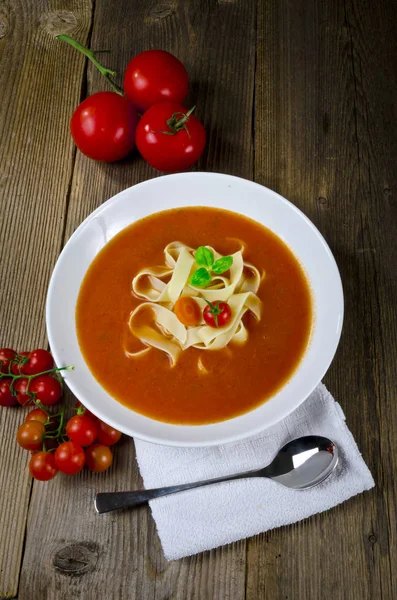 Sopa Tomate Con Pappardelle — Foto de Stock