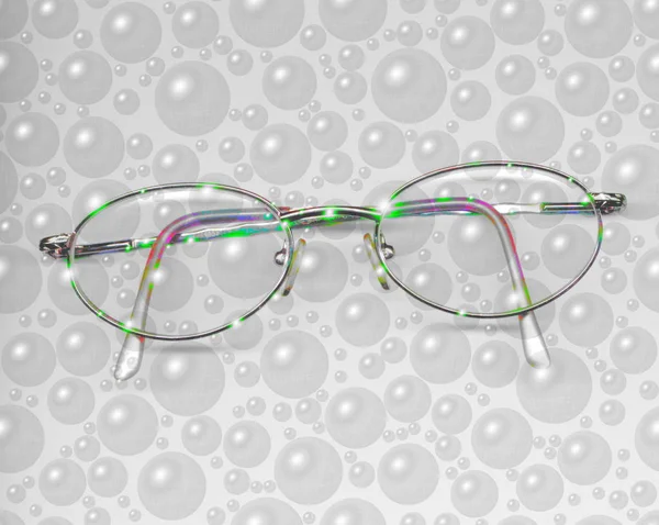 Brýle Mnoha Bublinami Kolem Sebe Zakrývající — Stock fotografie