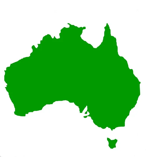 Mapa Esboço Austrália Tasmânia Verde Isolado Sobre Fundo Branco — Fotografia de Stock