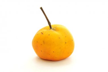 Single tejocote fruit isolated on white clipart