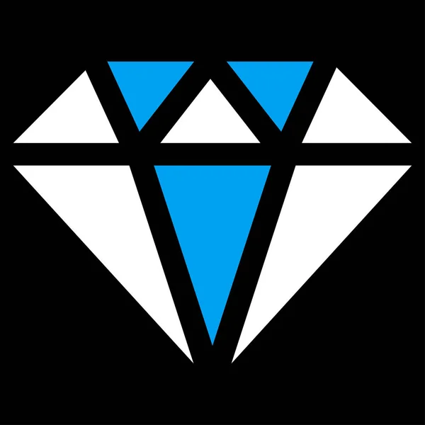 상거래 설정에서 다이아몬드 아이콘입니다 스타일은 블루와 화이트 둥근된 — 스톡 사진