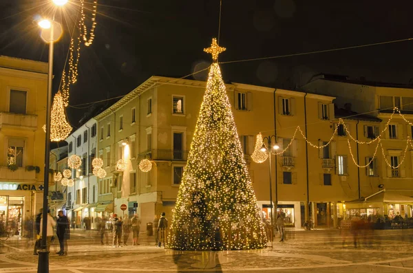 Ozdoby Świąteczne Starego Miasta Rimini — Zdjęcie stockowe