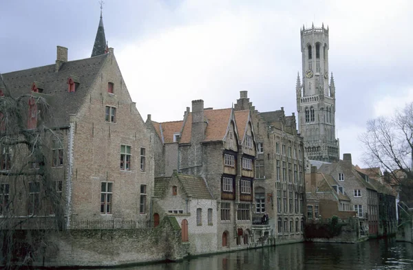Pintoresco Canal Brujas Bélgica —  Fotos de Stock