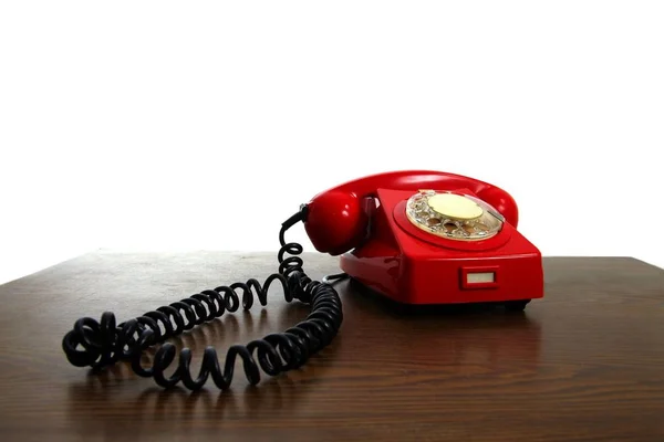 Téléphone Ancienne Sur Une Table — Photo