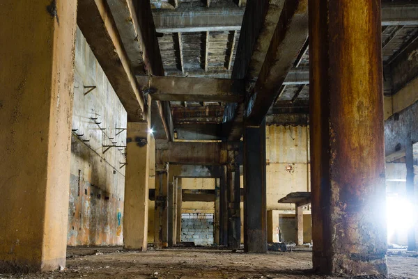 Ruinas Una Fábrica Industrial Muy Contaminada Lugar Era Conocido Como — Foto de Stock