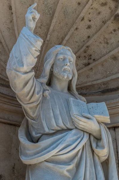 Cristo Enseñando Escultura Prcanj Montenegro —  Fotos de Stock