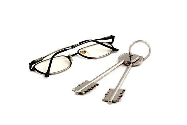 Gözlük Anahtarı Beyaz Izole — Stok fotoğraf