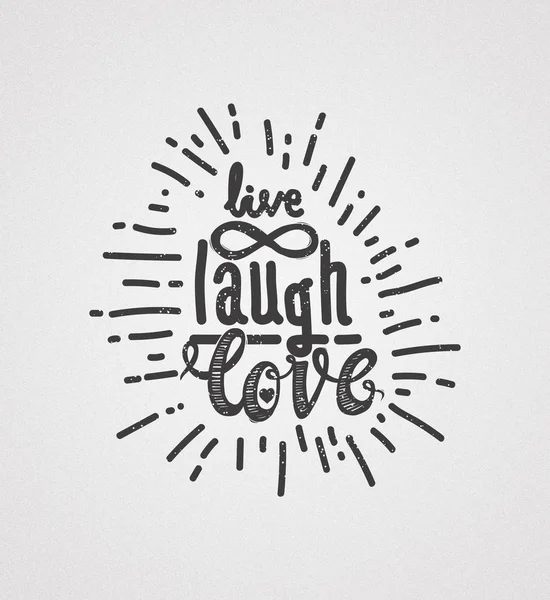 Live Laugh Love Univerzális Kézzel Írt Felirat Tiszteletére Valentine Day — Stock Fotó