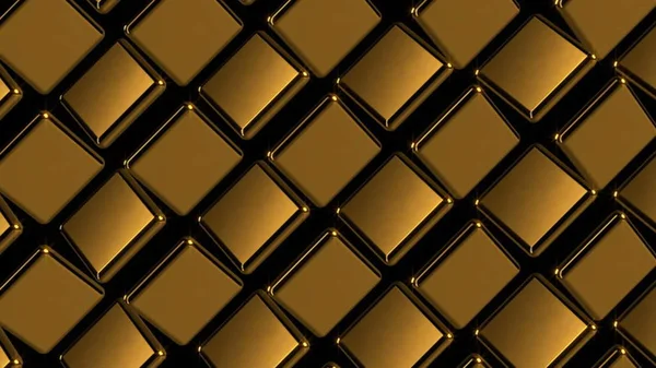 Abstract Background Gold Square Rendering — Stock Photo, Image