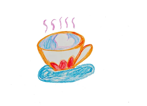 Графика Перо Чашка Кофе — стоковое фото