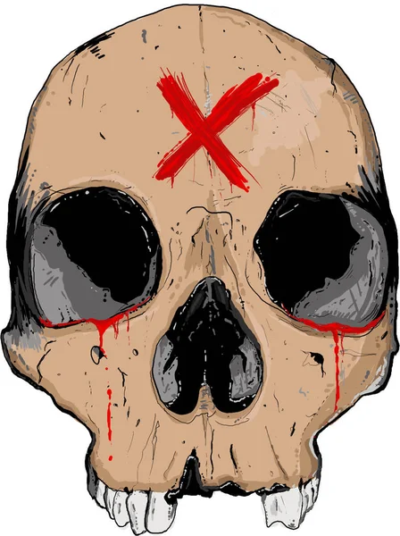 Hand Drawn Skull Very High Quality Very Original — Stock Photo, Image
