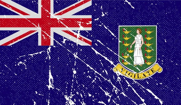 Vlajka Panenských Ostrovů Starou Texturou Obrázek — Stock fotografie